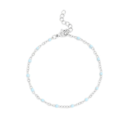 Silver + Turquoise Confetti Bracelet