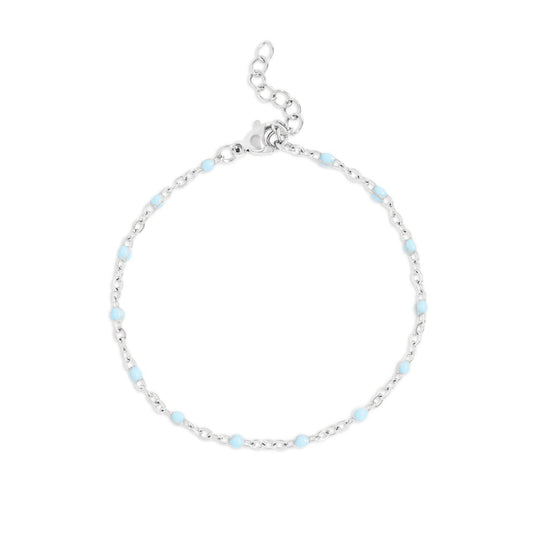 Silver + Turquoise Confetti Bracelet