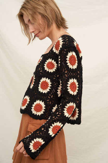 Sunflower Crochet Top