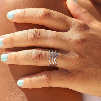 Triple Wave Ring - Silver