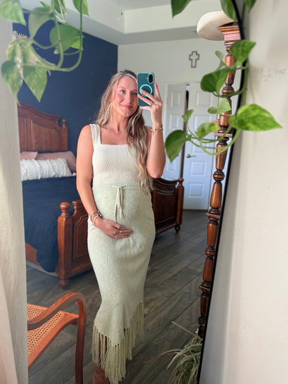 Knit Seamless Jacquard Tank - Oak