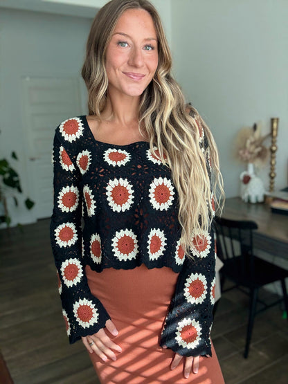 Sunflower Crochet Top