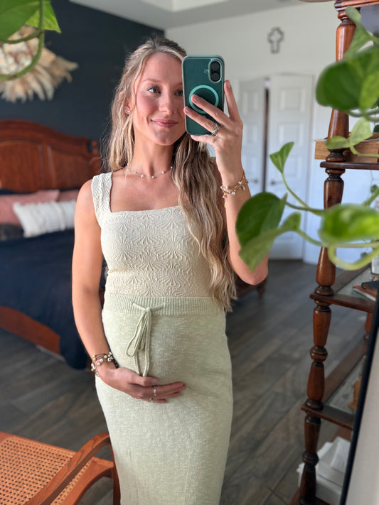 Knit Seamless Jacquard Tank - Oak