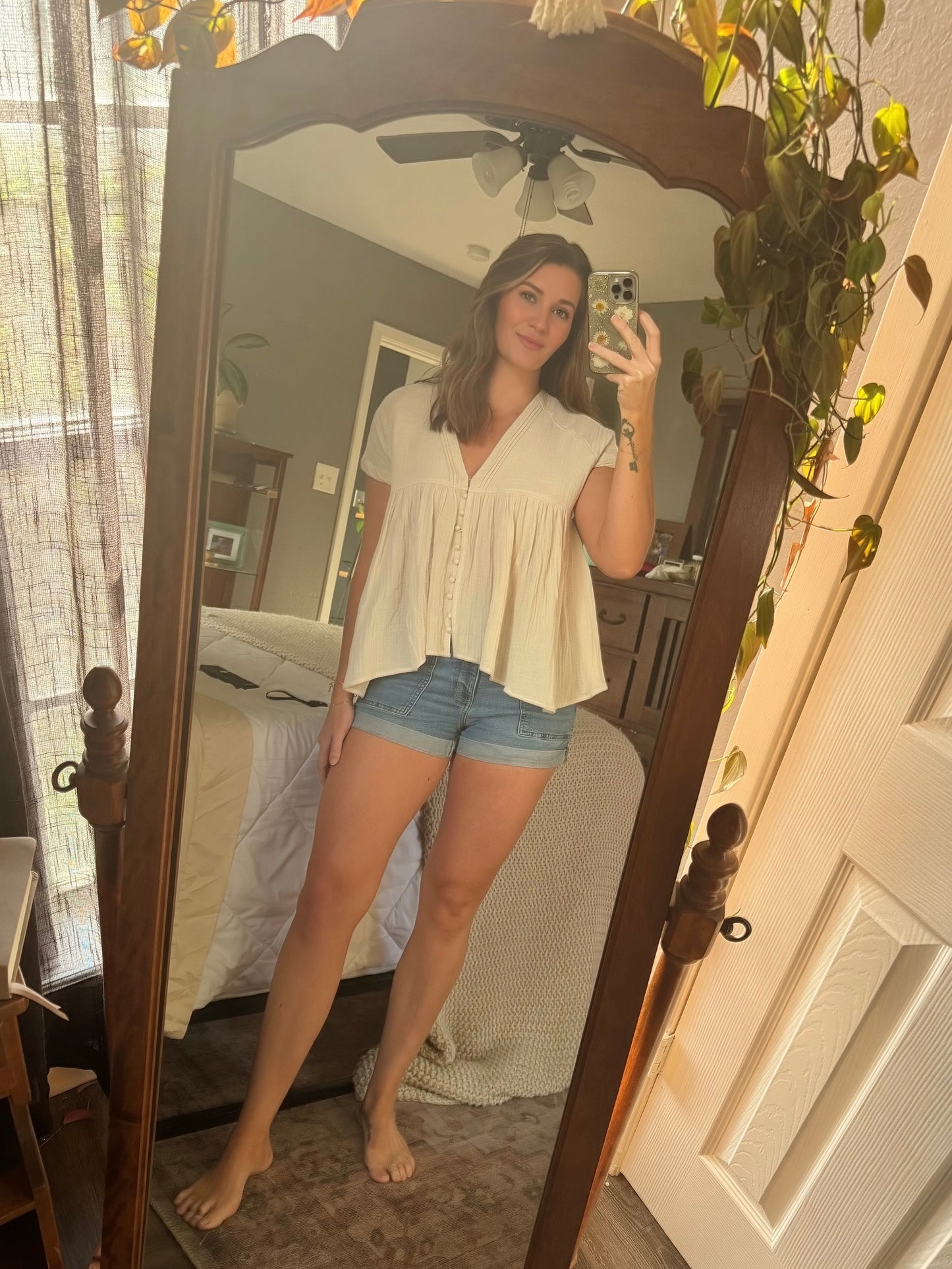 Windswept Button Blouse