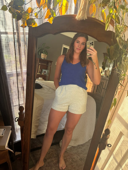 Pleated Soft Knit Shorts
