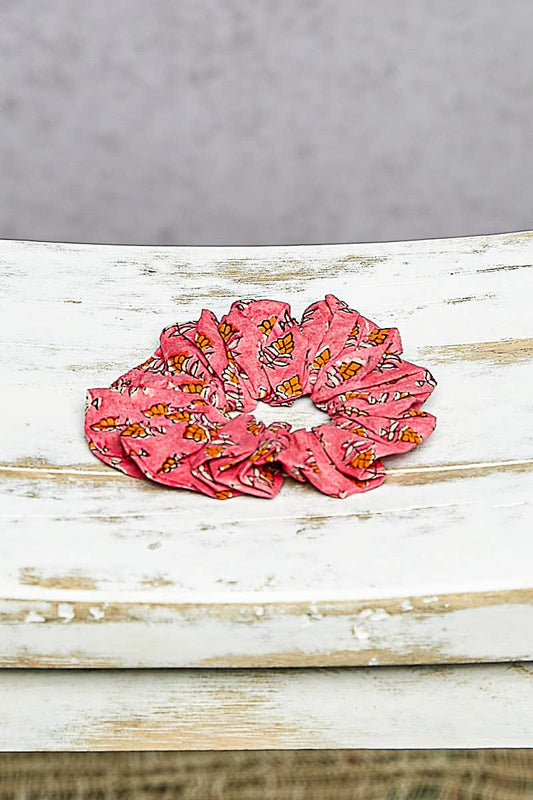 Floral-Print Scrunchie