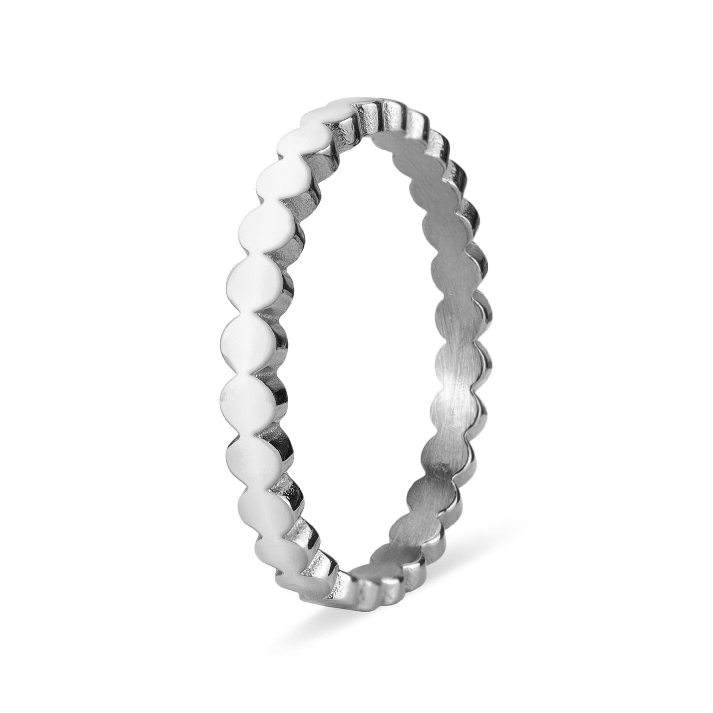Flat Circle Stacking Ring - Silver