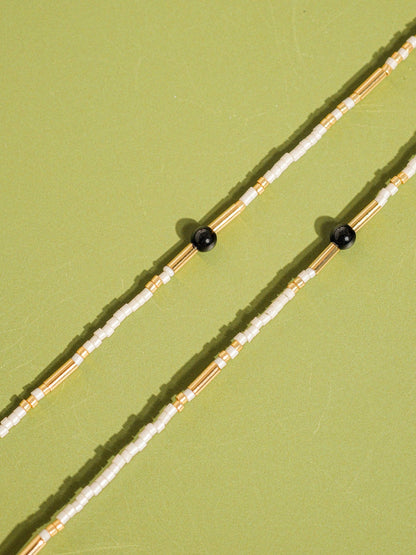 Bohemian Beaded Stack Necklace - Turquoise