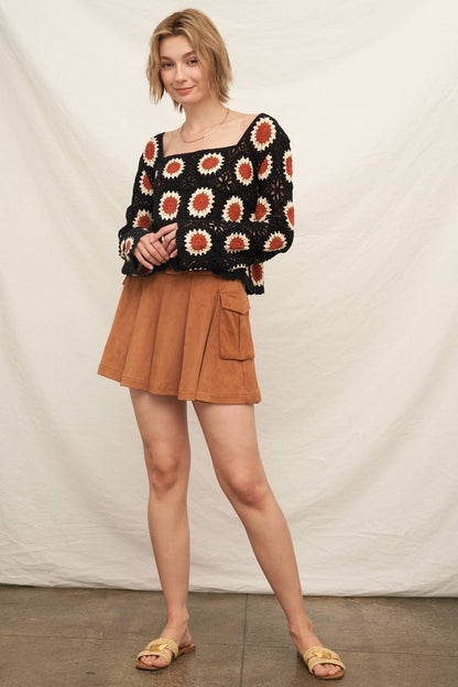 Sunflower Crochet Top