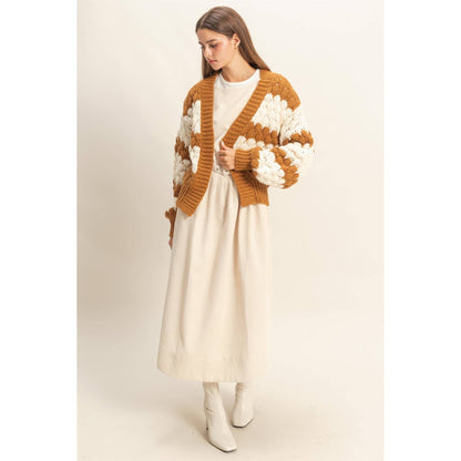 Oversized Scallop Knit Cardigan