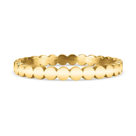 Flat Beaded Stacking Ring