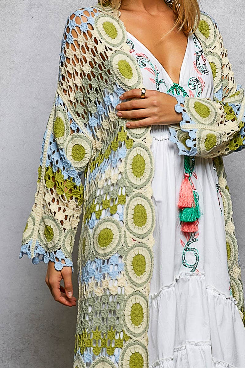 Sage Crochet Cardigan