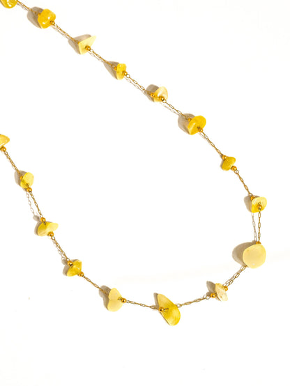 Pomelo Crushed Stone Necklace