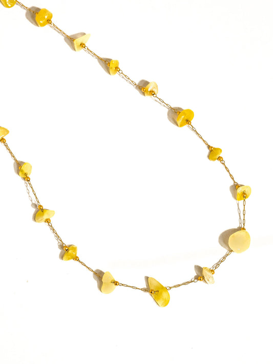Pomelo Crushed Stone Necklace