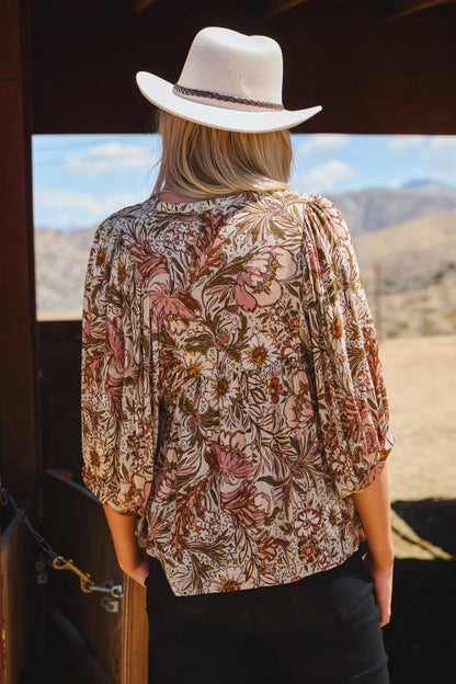 Bohemian Floral Blouse