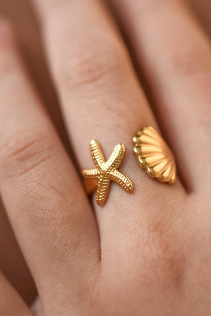 Gold Ocean Treasures Ring