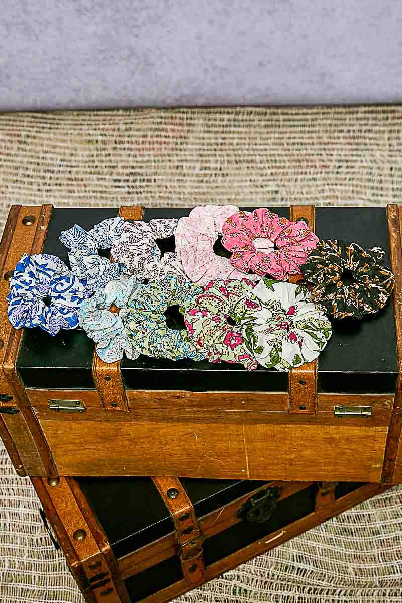 Floral-Print Scrunchie