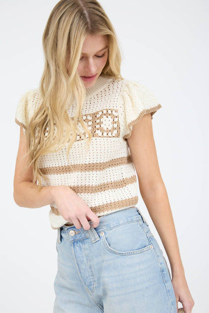 Crochet Knit Top