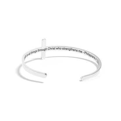 Gold Cross Cuff Bracelet